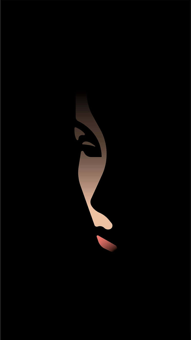 Mysterious Woman Silhouettei Phone Wallpaper Wallpaper