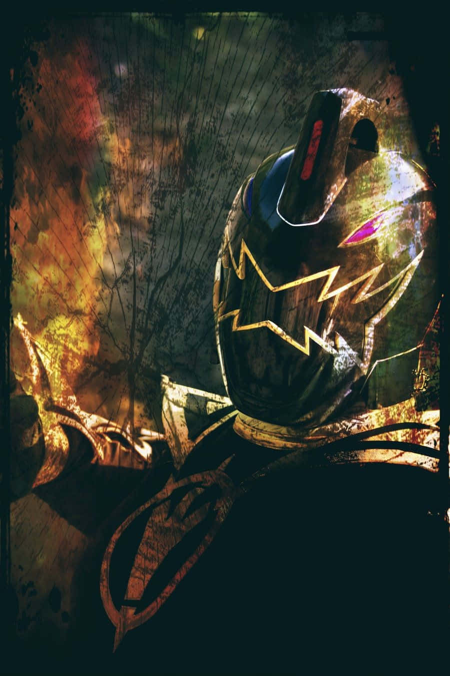 Mystic Black Ranger Helmet Wallpaper