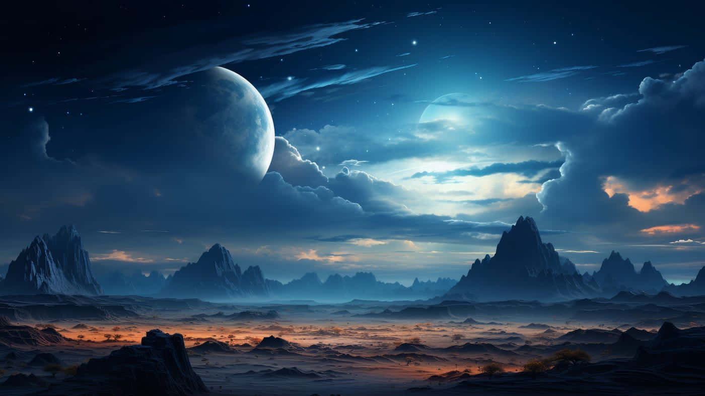 Mystic_ Moonrise_ Landscape Wallpaper