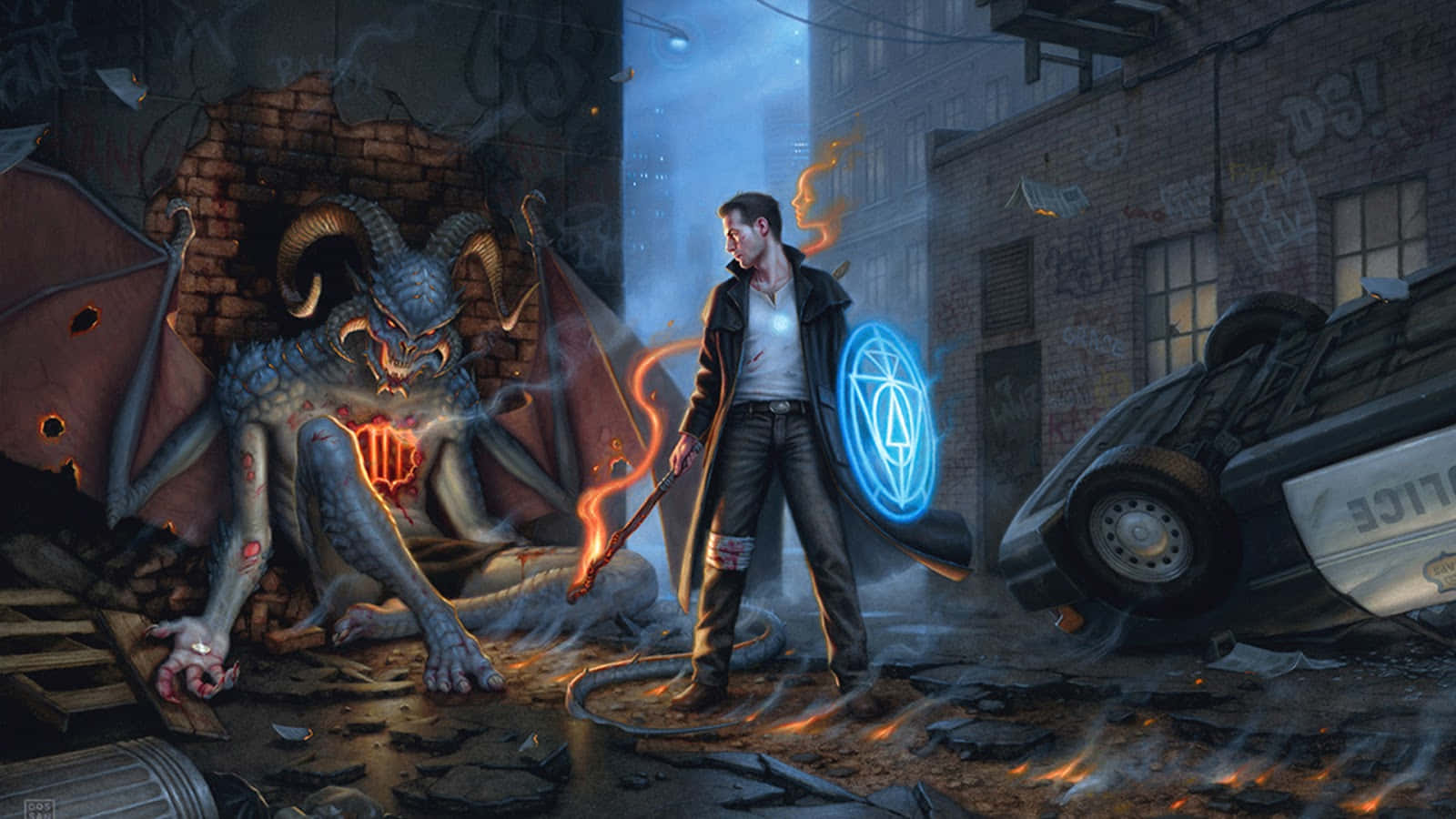 Mystic Standoff_ Urban Fantasy.jpg Wallpaper