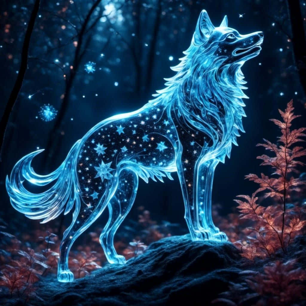 Mystical_ Celestial_ Wolf_ Art Wallpaper