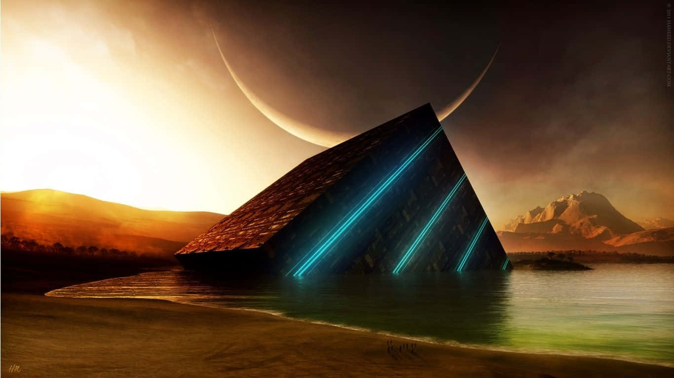 Mystical Cosmic Landscape Wallpaper