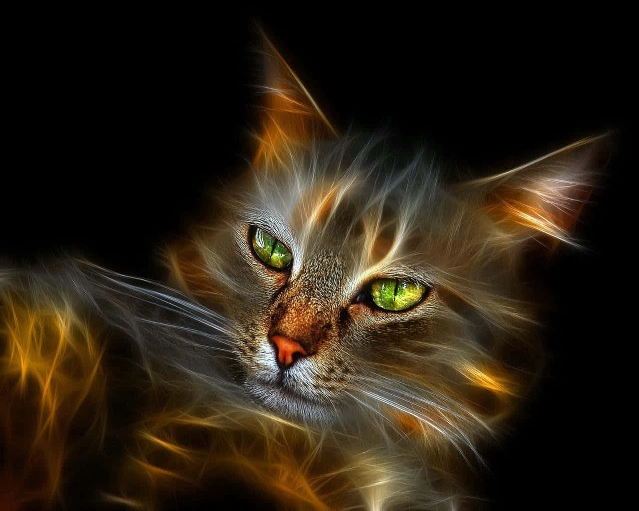 Mystical_ Flame_ Feline.jpg Wallpaper