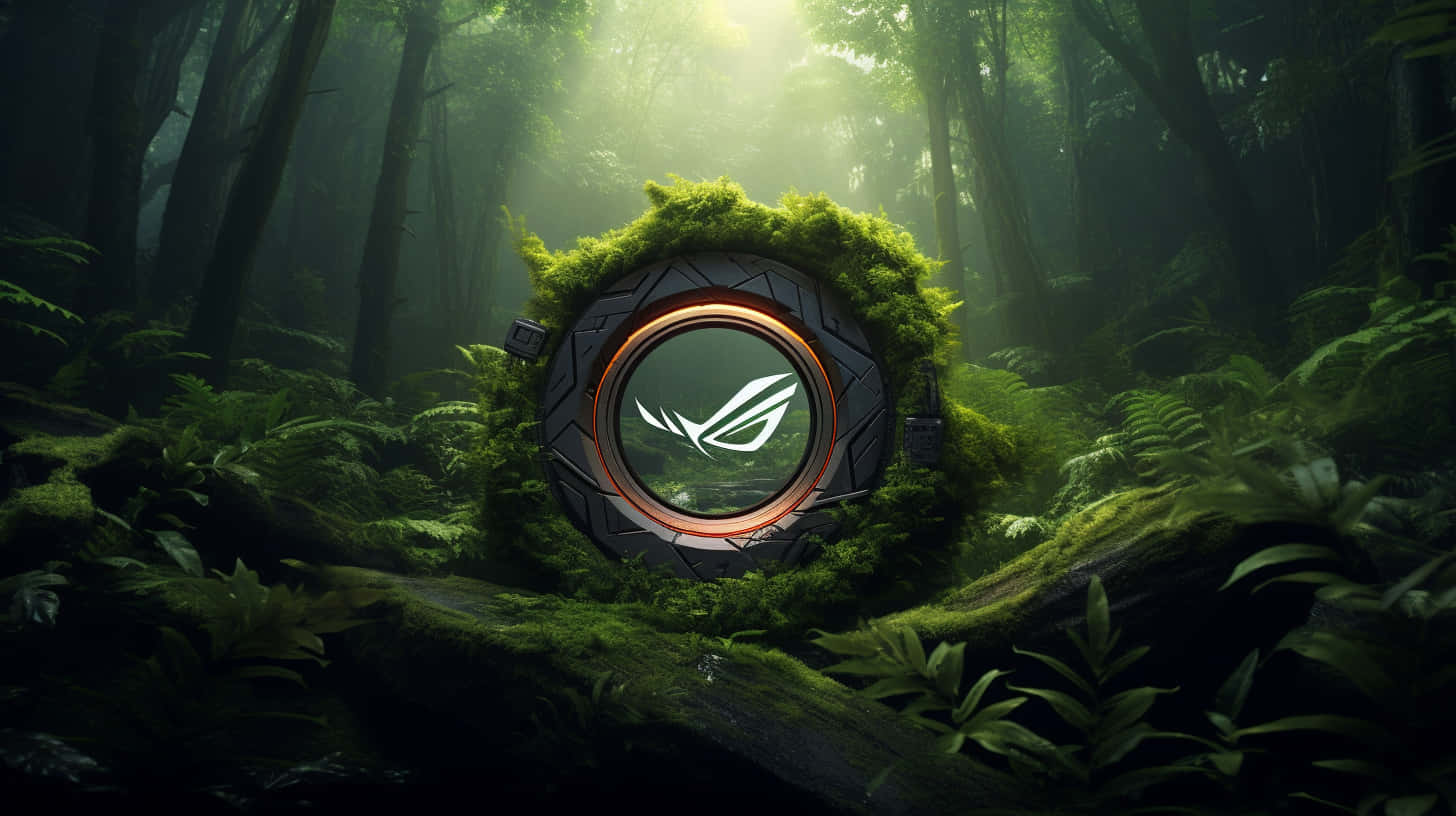 Mystical Forest R O G Logo Wallpaper