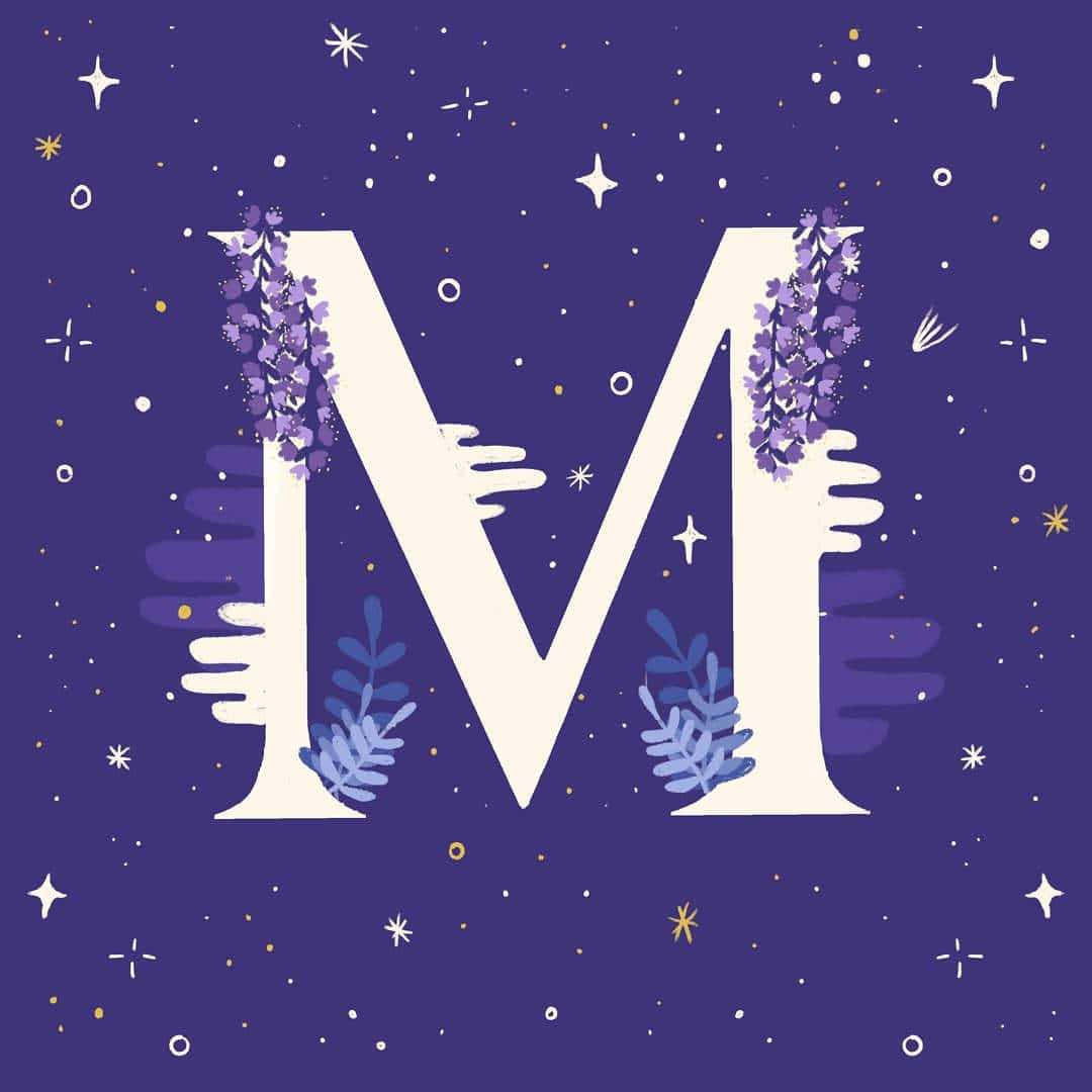 Mystical Letter M Aesthetic Wallpaper