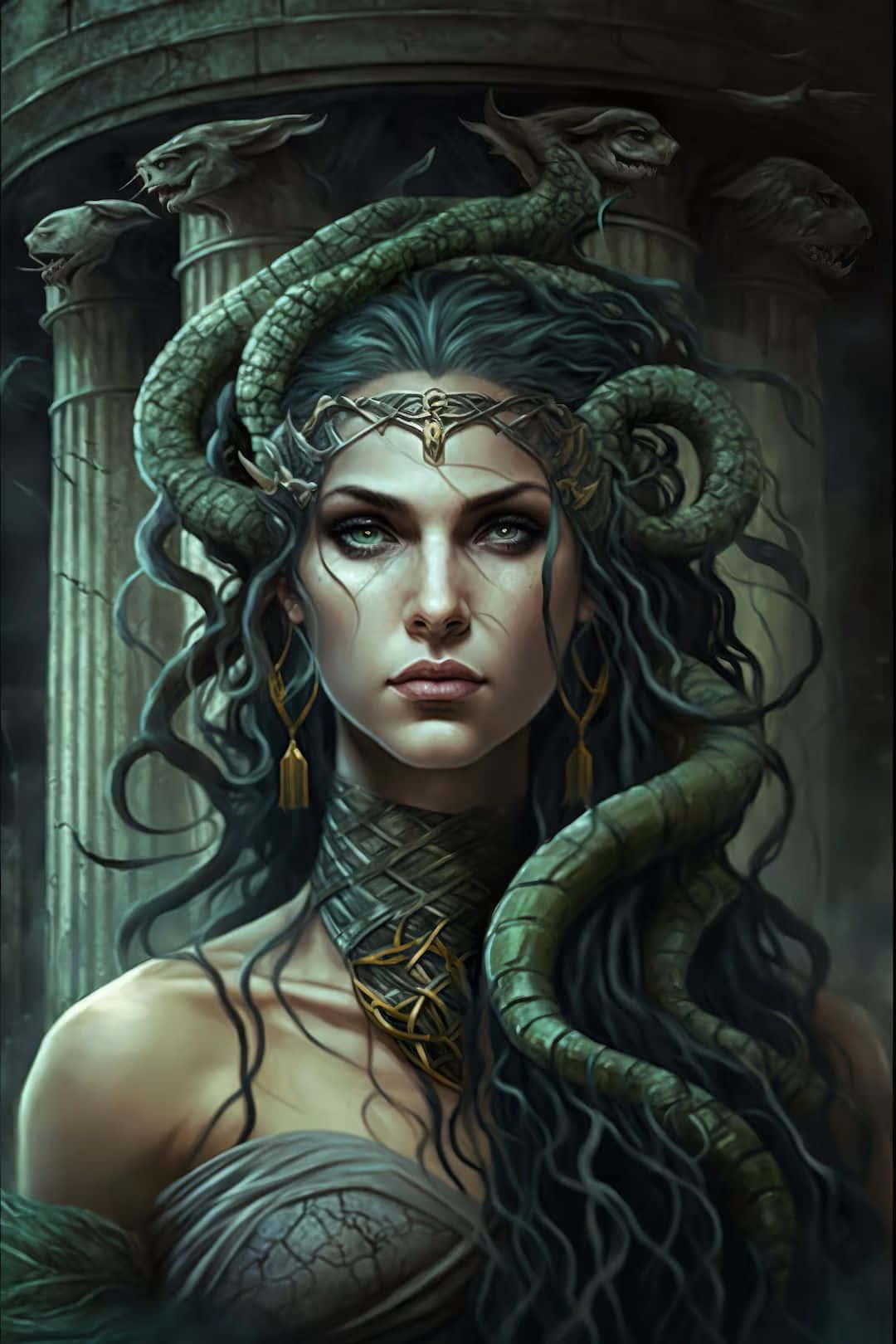 Mystical Medusa Artwork Wallpaper