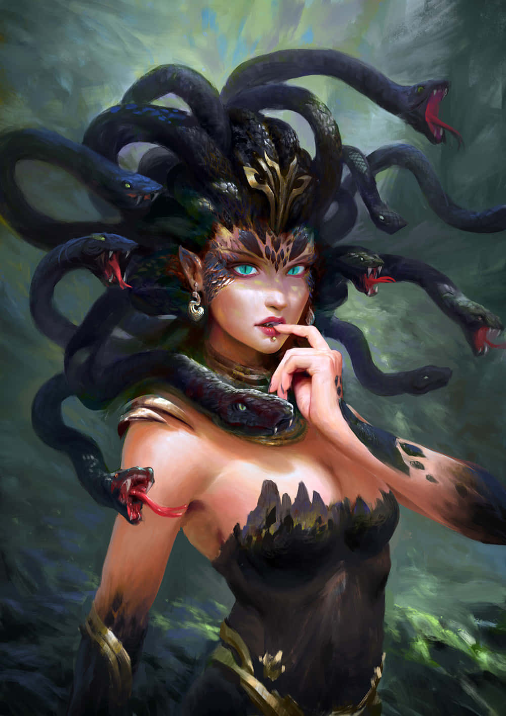 Mystical_ Medusa_ Portrait Wallpaper