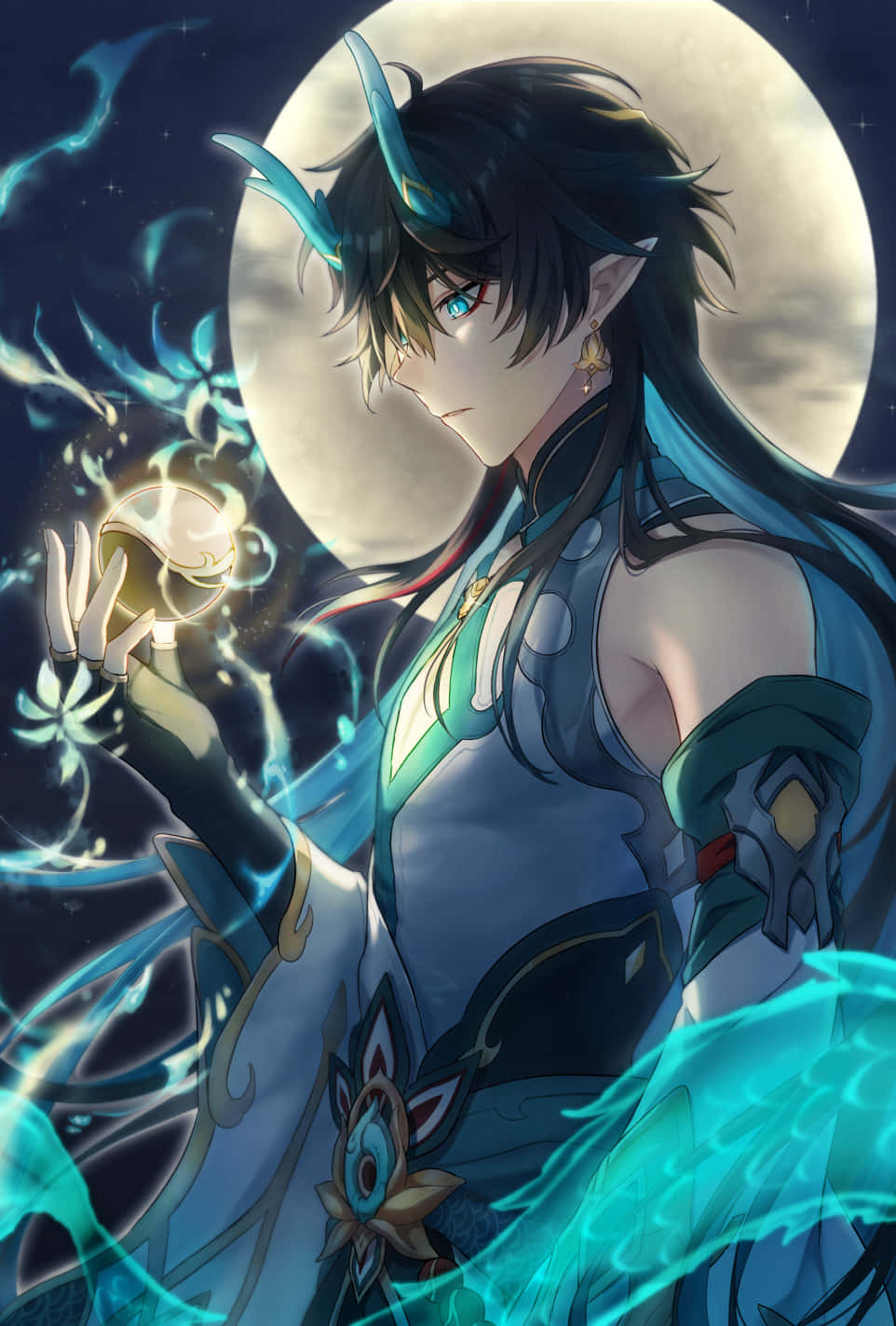 Mystical Moonlight Sorcerer Wallpaper