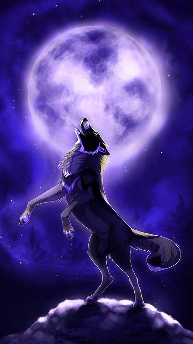 Mystical_ Moonlit_ Wolf_ Howl Wallpaper