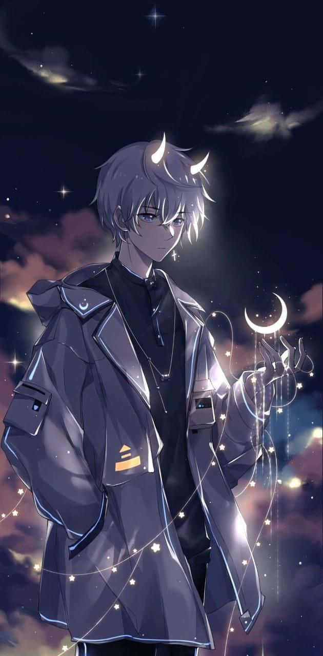 Mystical_ Night_ Anime_ Boy.jpg Wallpaper