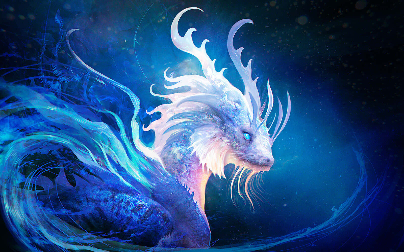 Mystical Sea Dragon Artwork Wallpaper