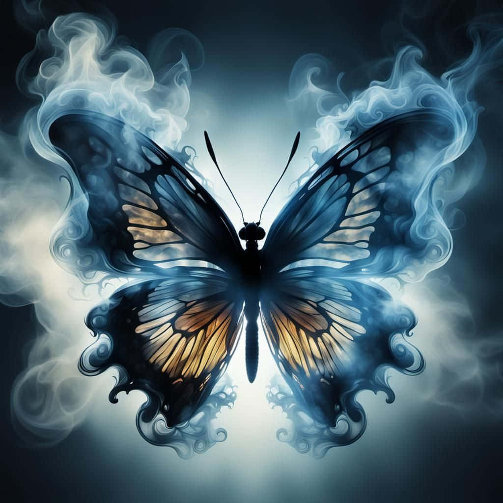 Mystical Smoke Butterfly Effect Wallpaper