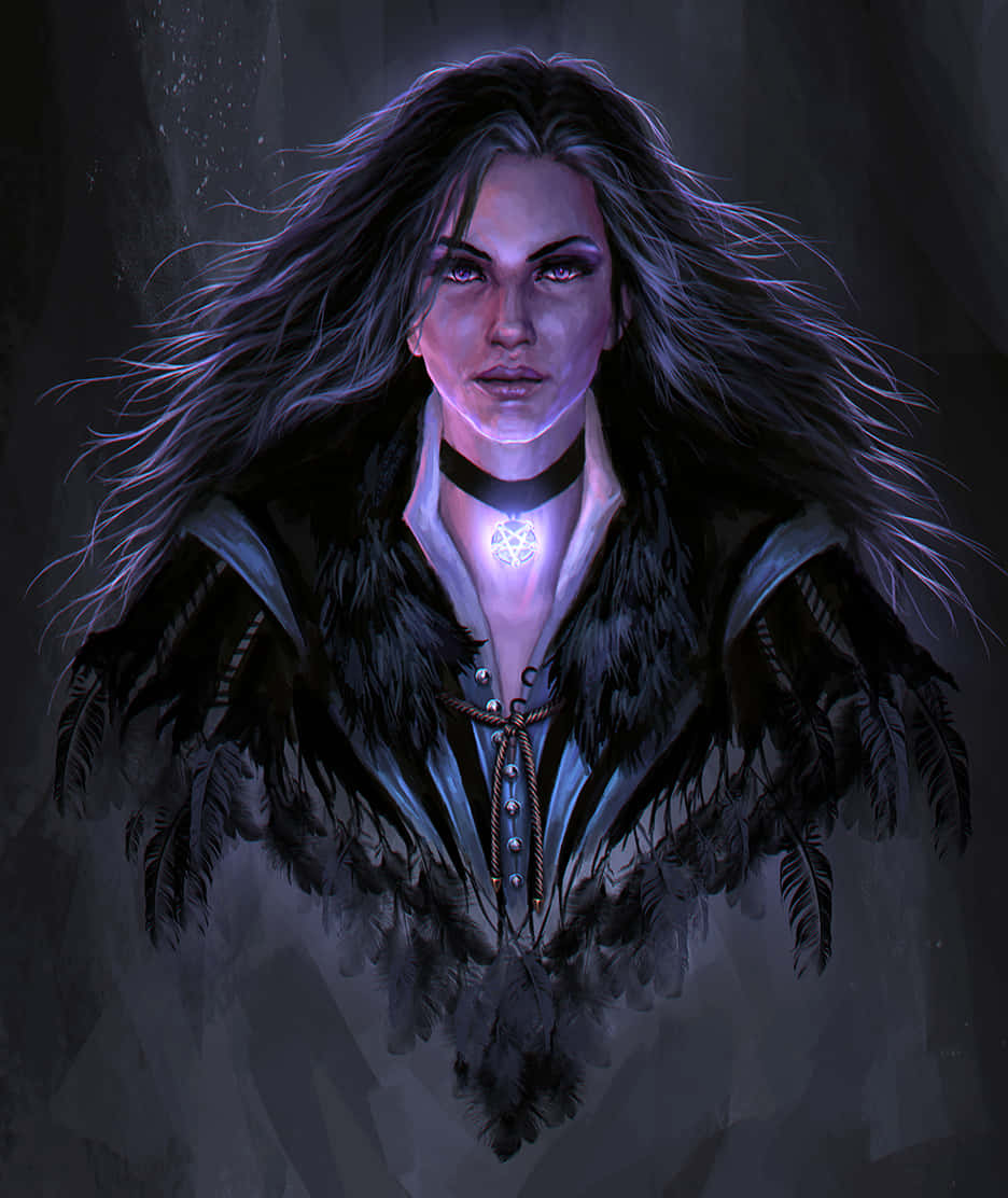 Mystical_ Sorceress_ Yennefer_ Portrait Wallpaper