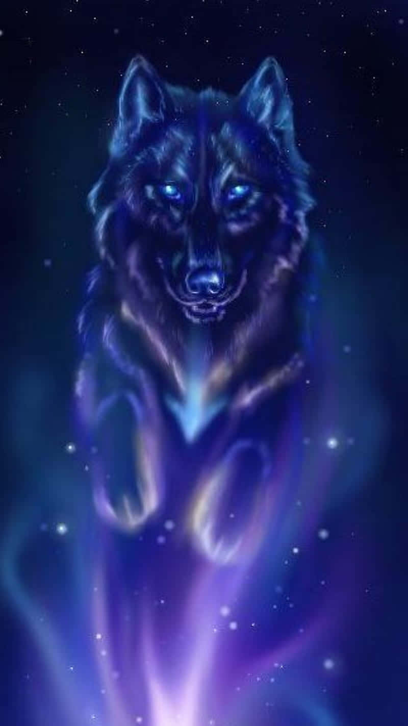 Mystical Spirit Wolf Art Wallpaper