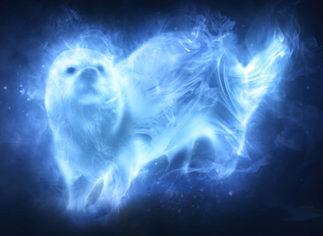 Mystical Stag Patronus In Enchanting Forest Wallpaper