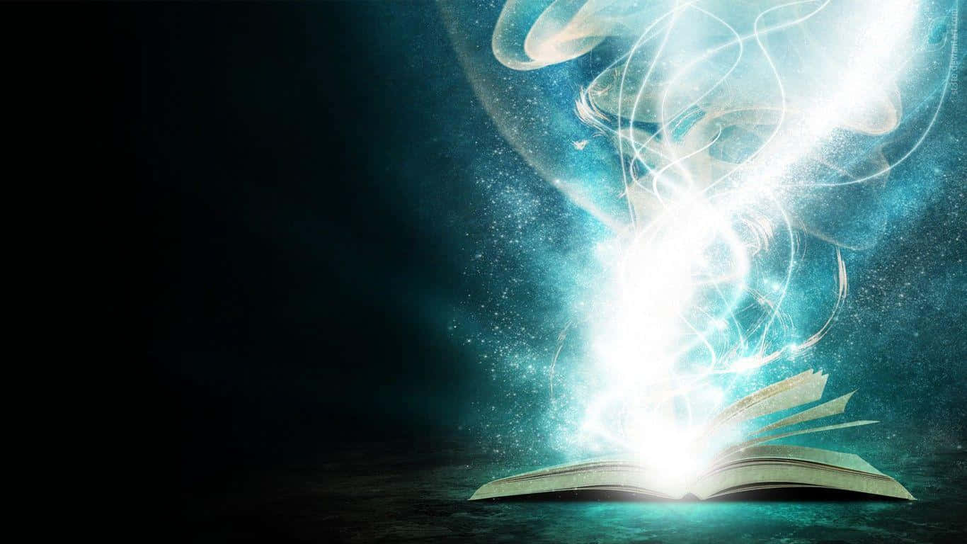 Mystical_ Tome_ Emanating_ Magic Wallpaper