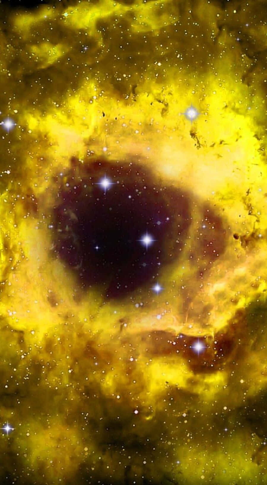 Mystical Yellow Galaxy Wallpaper