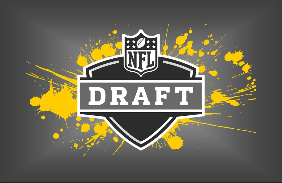 N F L Draft Logo Yellow Splash Background Wallpaper