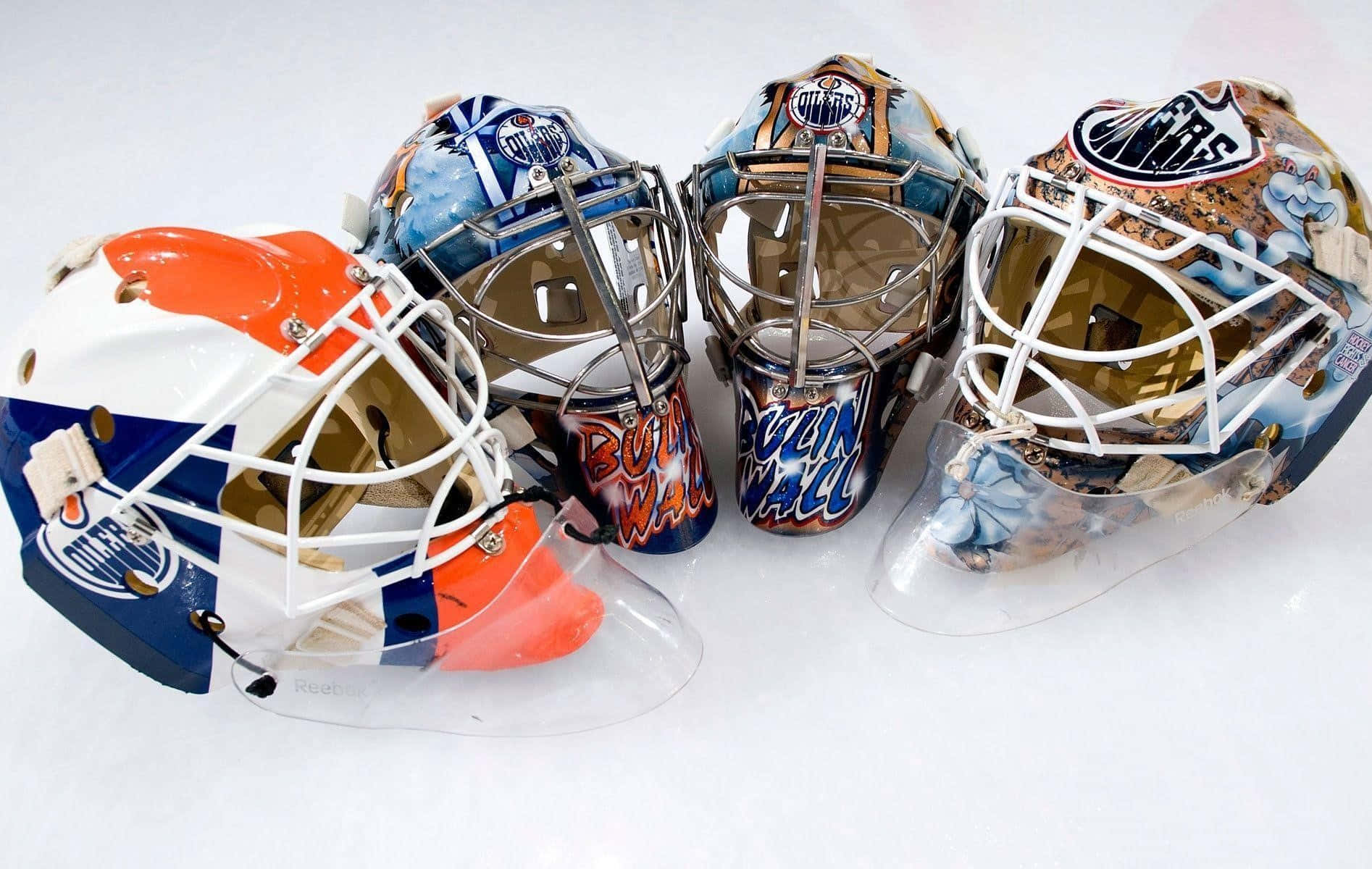 N H L Goalie Masks Collection Wallpaper