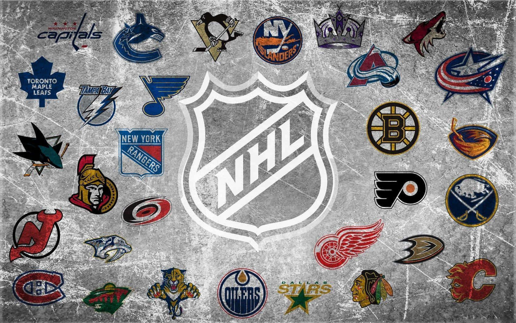 N H L Team Logos Collage Wallpaper