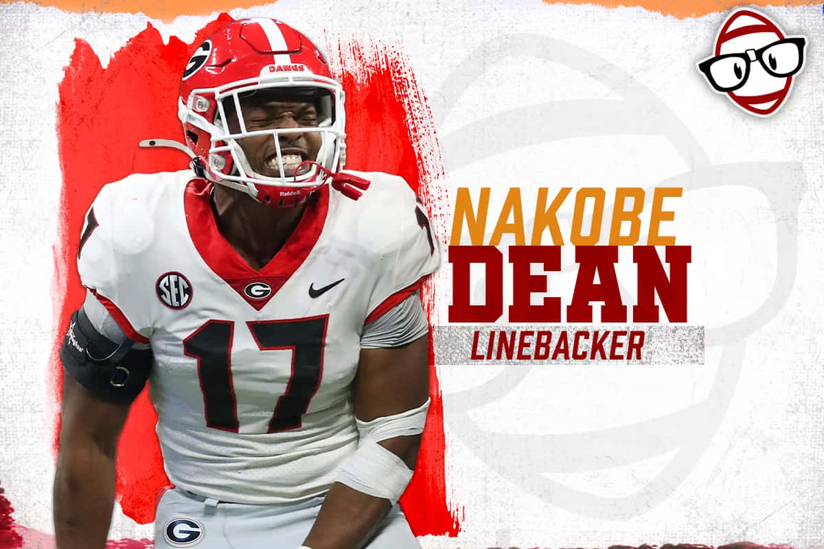 Nakobe Dean Linebacker Graphic Wallpaper