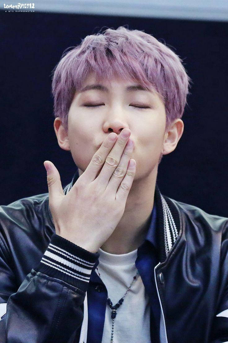 Namjoon With Purple Hair Wallpaper