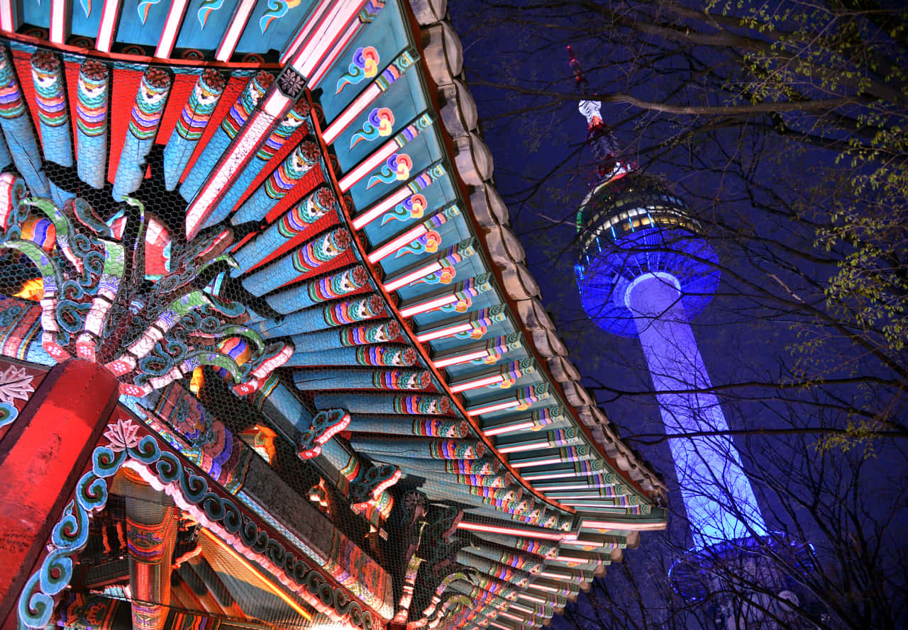 Namsan Seoul Tower Night View Wallpaper