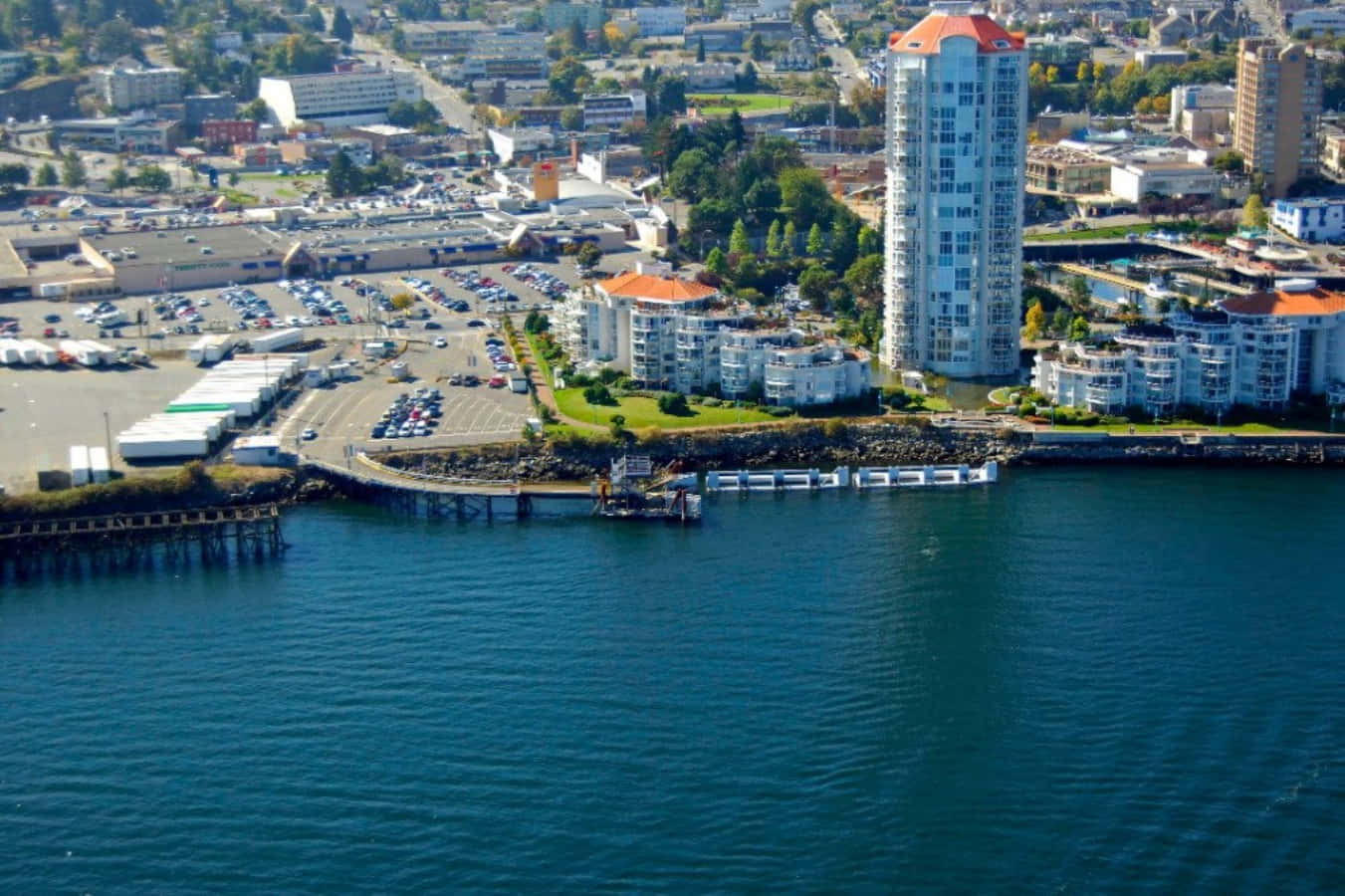 Nanaimo Aerial View Waterfront Wallpaper