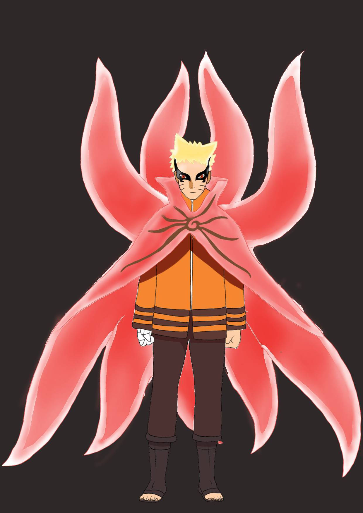 Naruto Baryon Mode Nine Tails Wallpaper