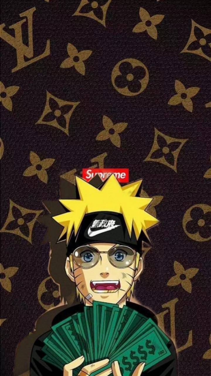 Naruto Drip Is Clutching Money Wallpaper