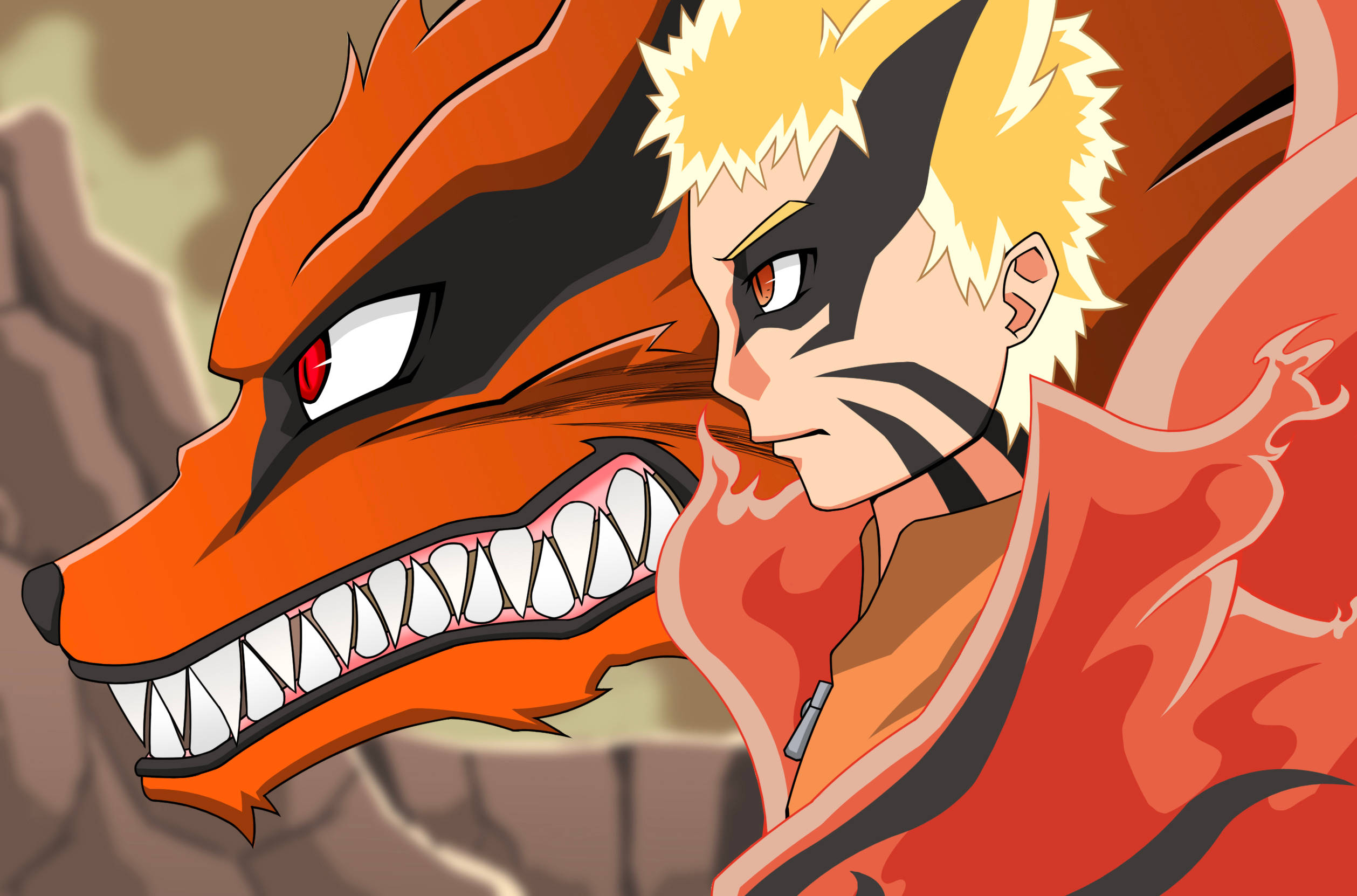 Naruto Kurama Uzumaki In Baryon Mode - Unleashing True Potential Wallpaper