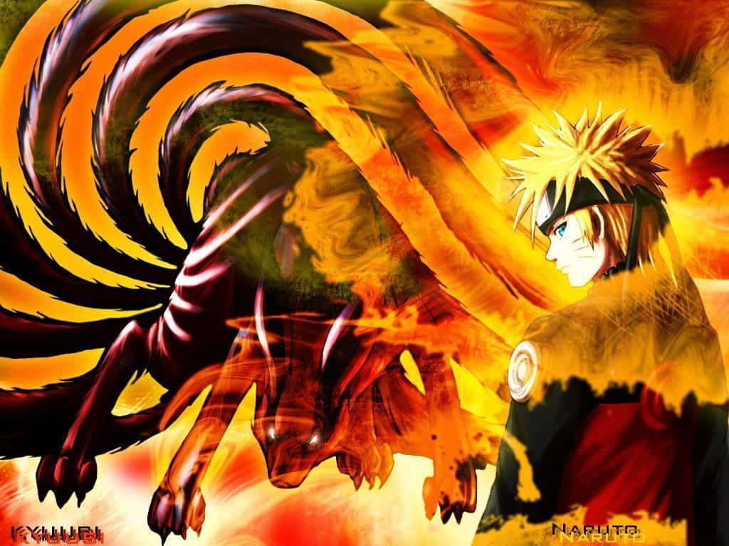 Naruto Uzumaki, A Powerful Shinobi With The Power Of Nine Tails Wallpaper