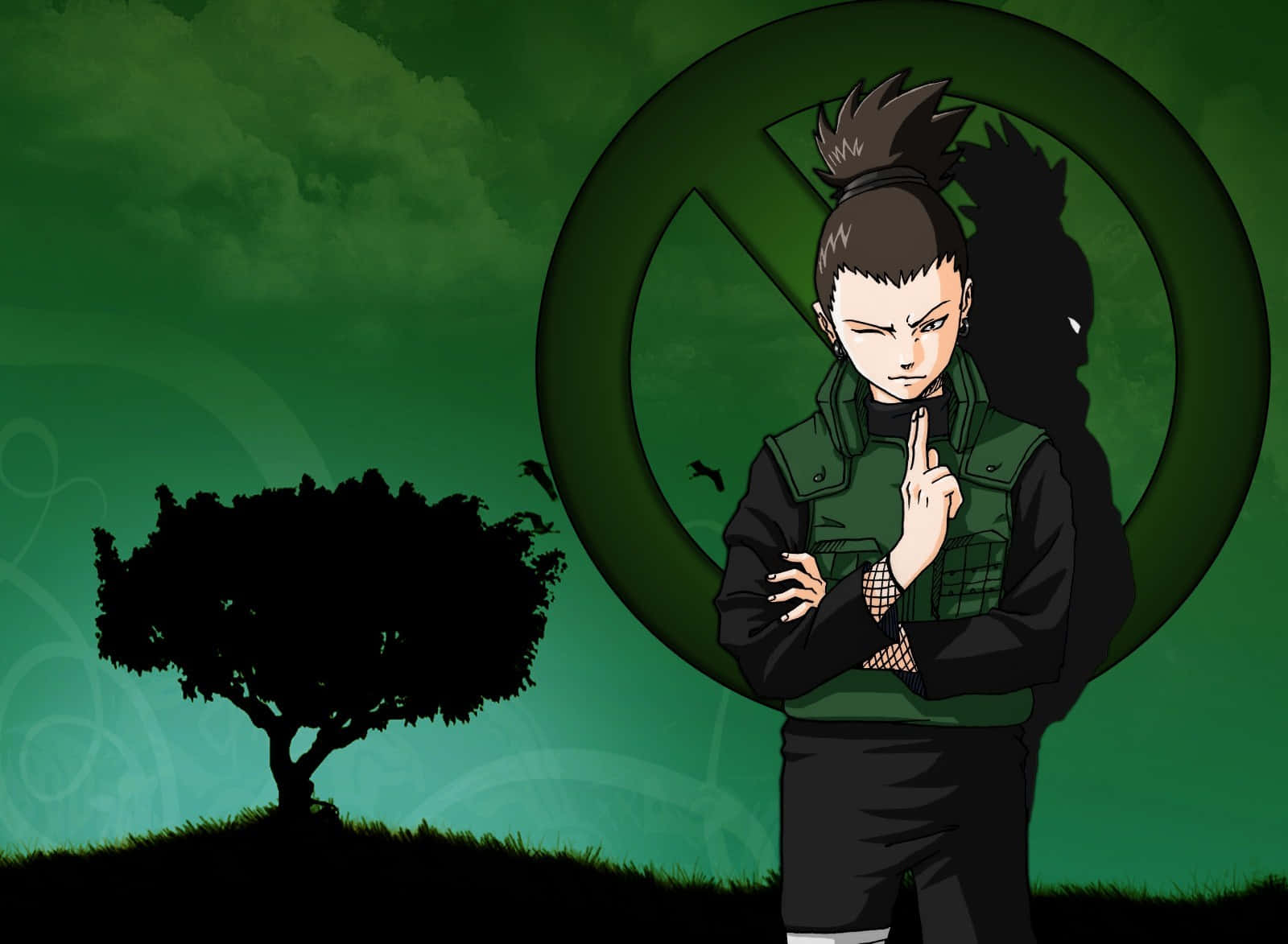 Naruto Uzumaki In Dynamic Green Background Wallpaper