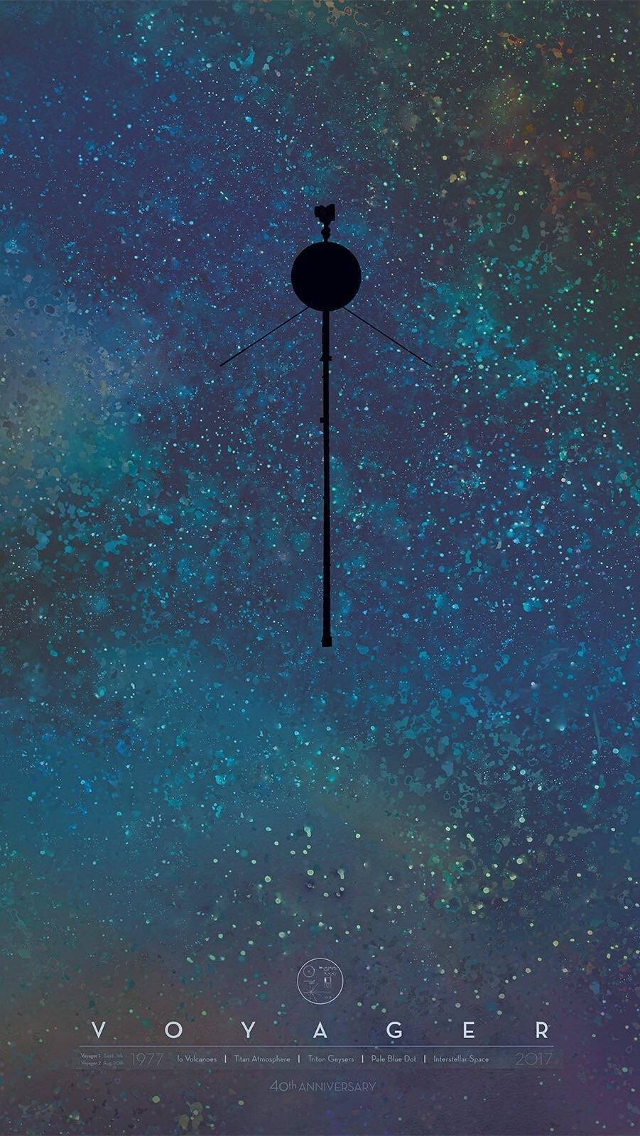 Nasa Iphone Voyager 40th Anniversary Wallpaper