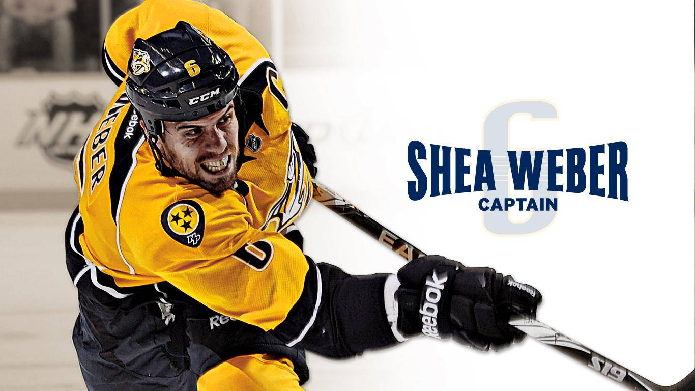 Nashville Predators Icon, Shea Weber In Action Wallpaper