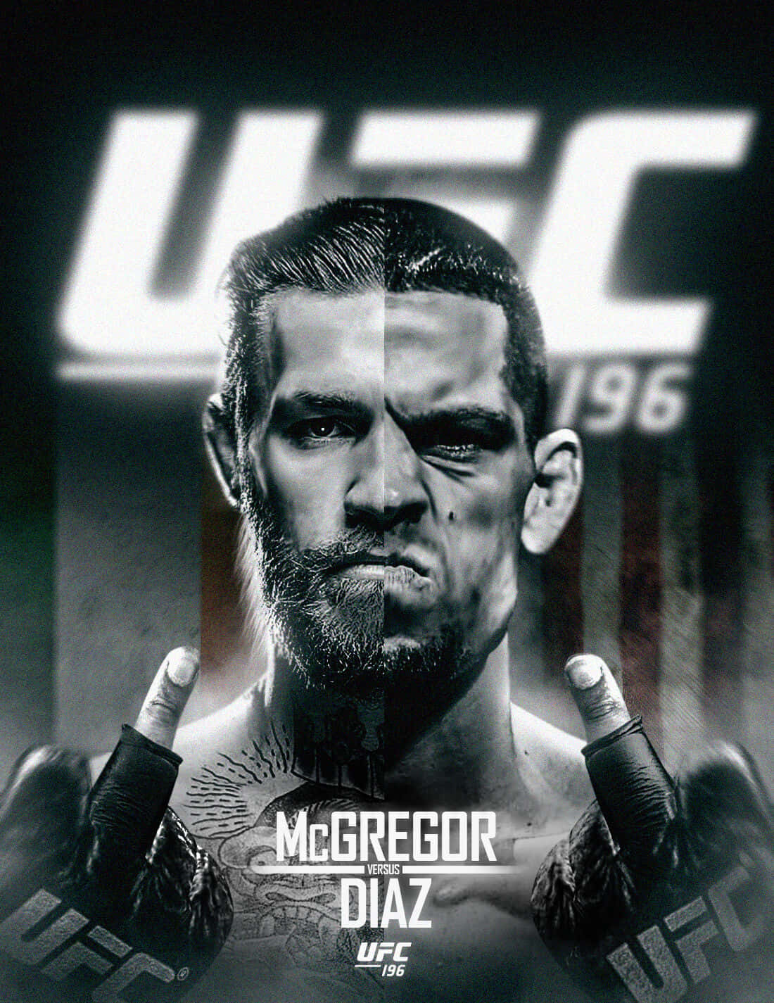 Nate Diaz And Conor Mcgregor Ufc 196 Poster Wallpaper