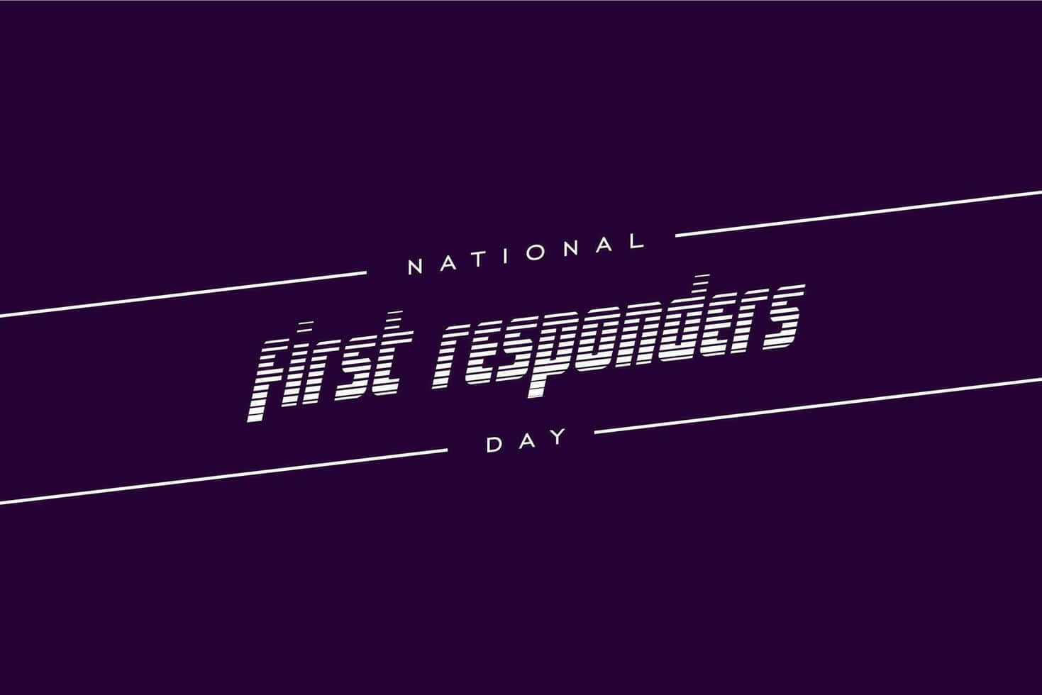 National First Responders Day Banner Wallpaper