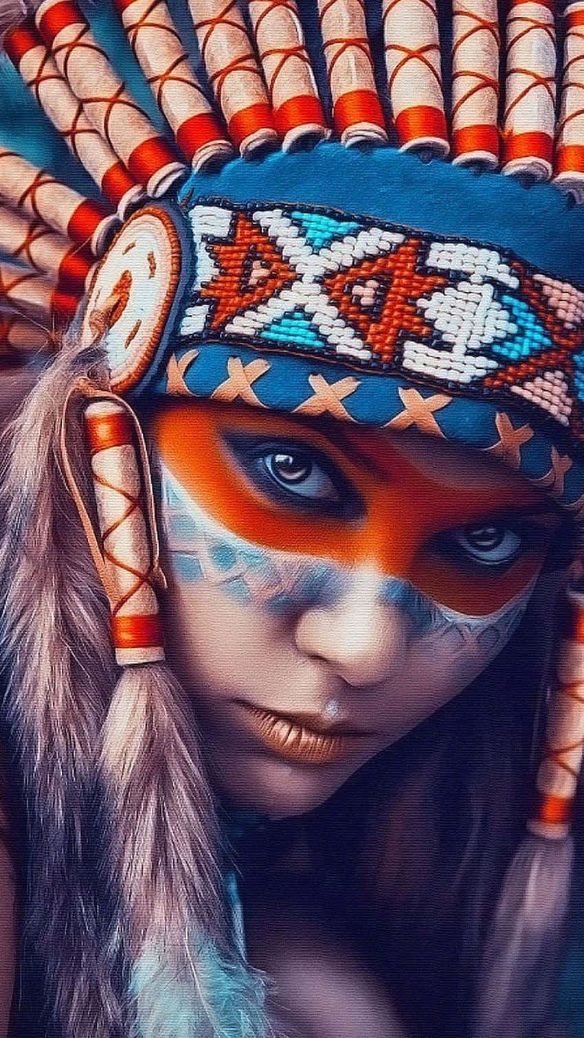 Native Model Looking At Camera Wallpaper