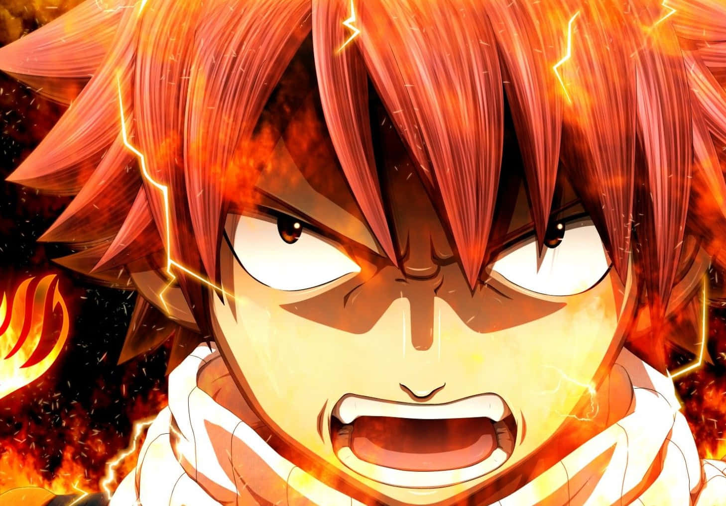 Natsu Dragneel From Fairy Tail Orange Anime Wallpaper