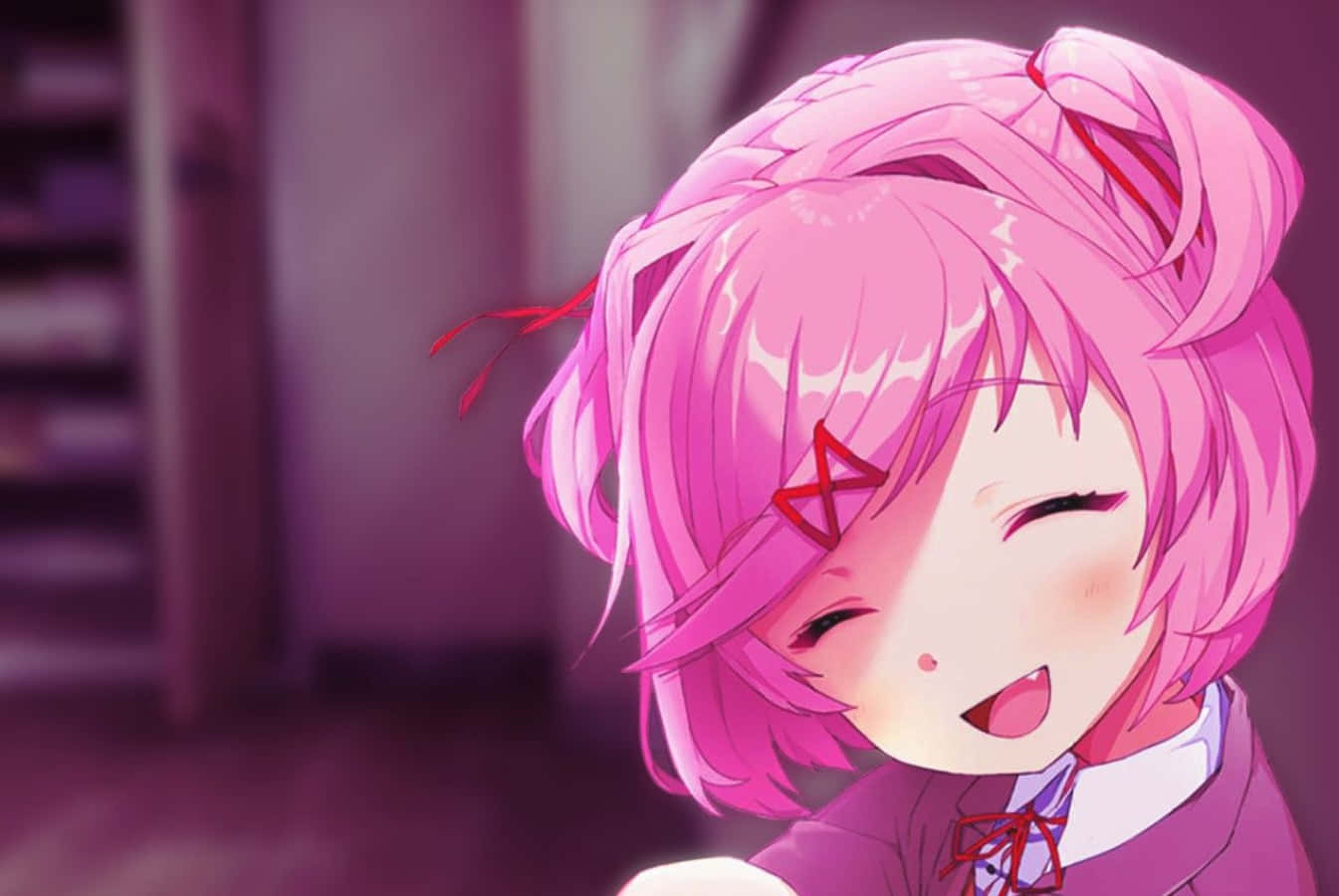 Natsuki Of Doki Doki Anime Ddlc Wallpaper