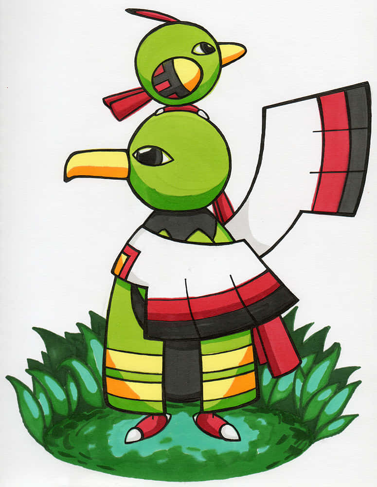 Natu Perched On The Head Of Xatu Wallpaper