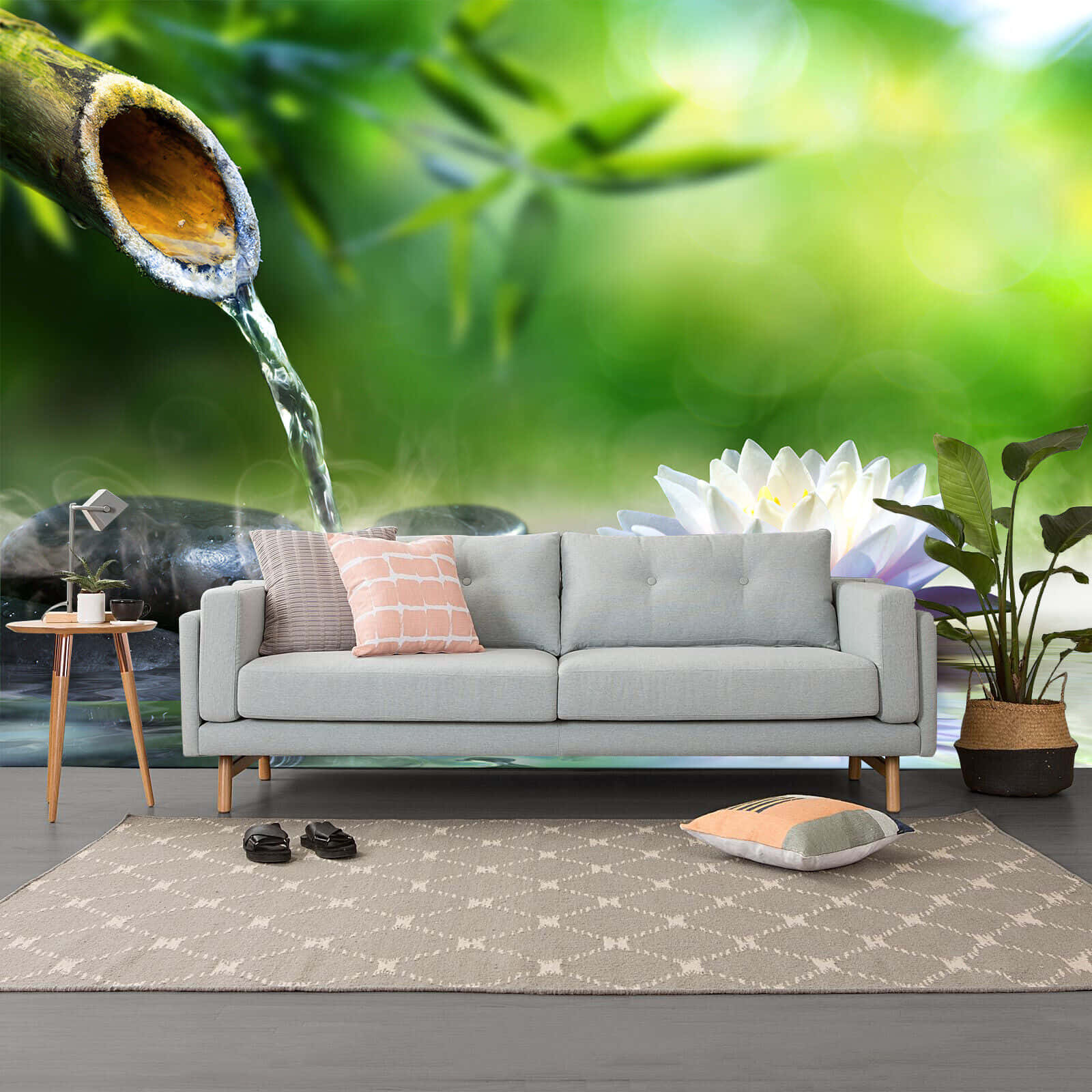 Natural-looking Couch Nature Background Wallpaper