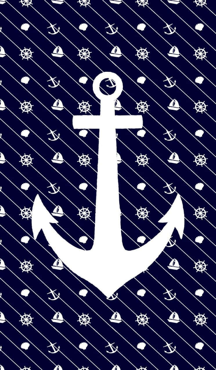 Nautical Anchor Pattern Background Wallpaper