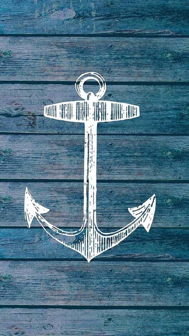 Nautical Anchor Wooden Background.jpg Wallpaper