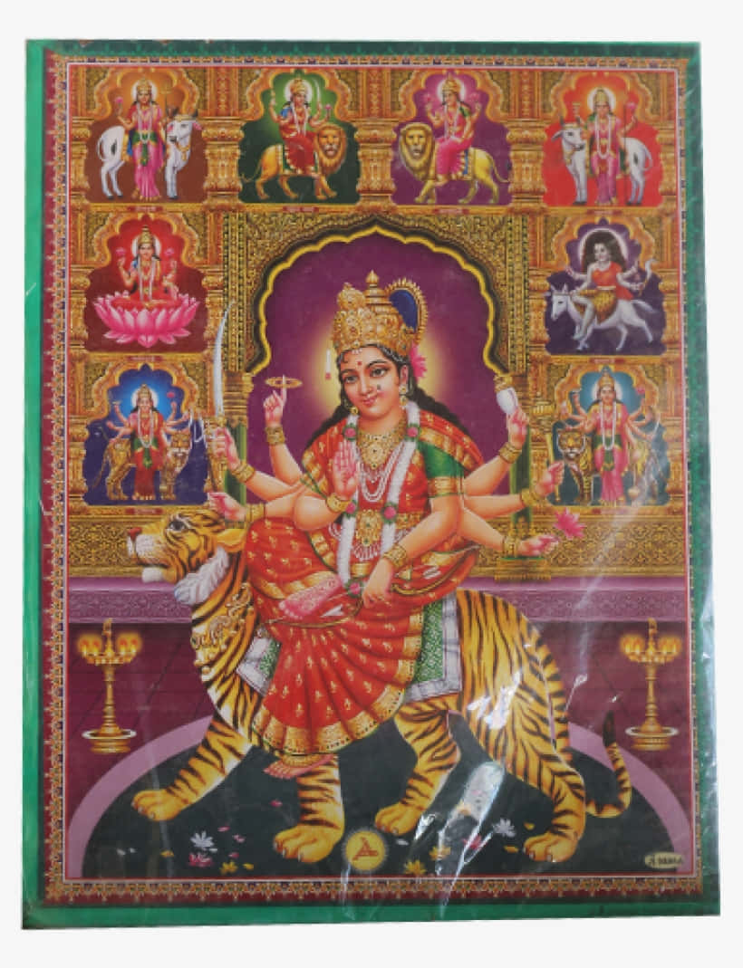 Nav Durga Religious Artwork Wallpaper