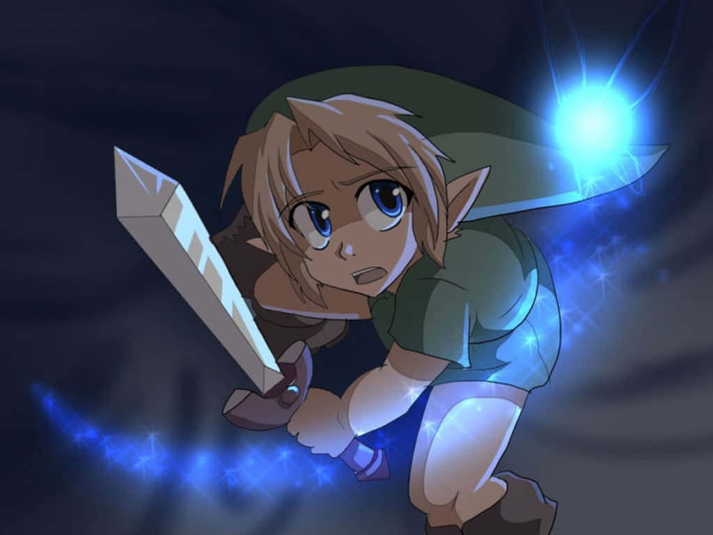 Navi The Fairy Guiding Link Through The Magical World Of Hyrule Wallpaper