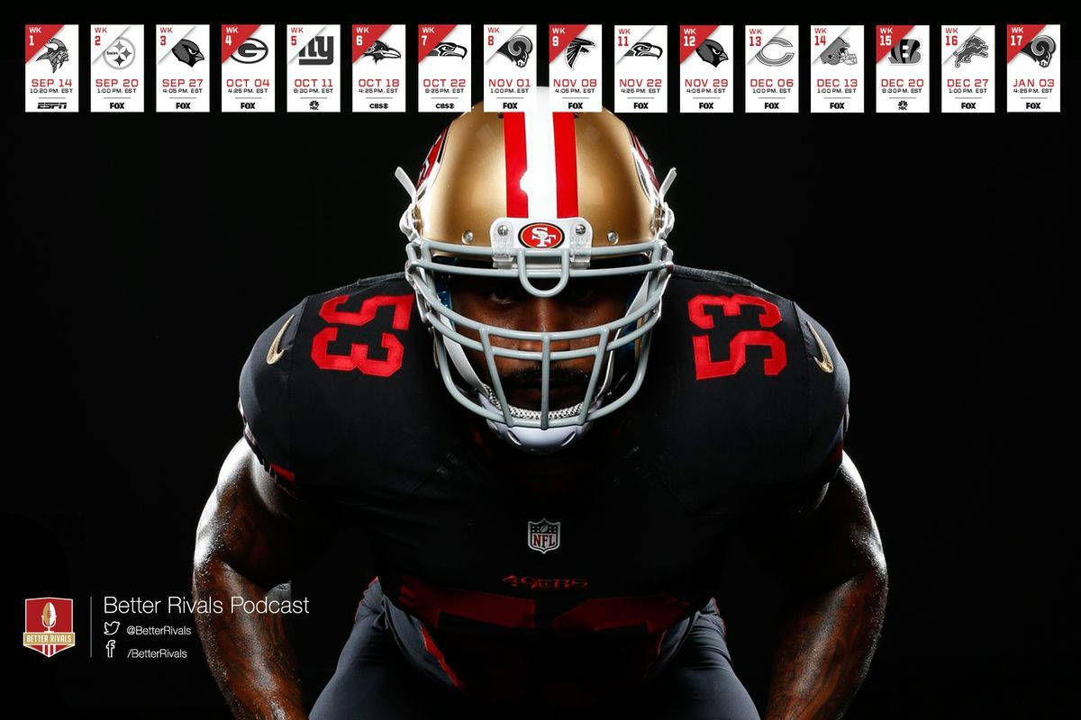 Navorro Bowman Of The San Francisco 49ers Wallpaper