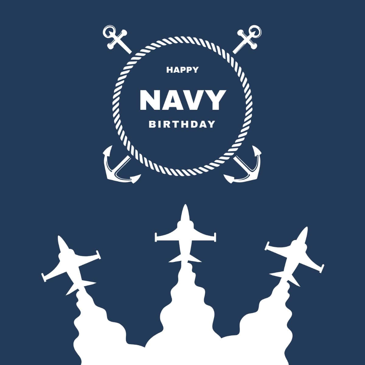 Navy Birthday Celebration Graphic Wallpaper