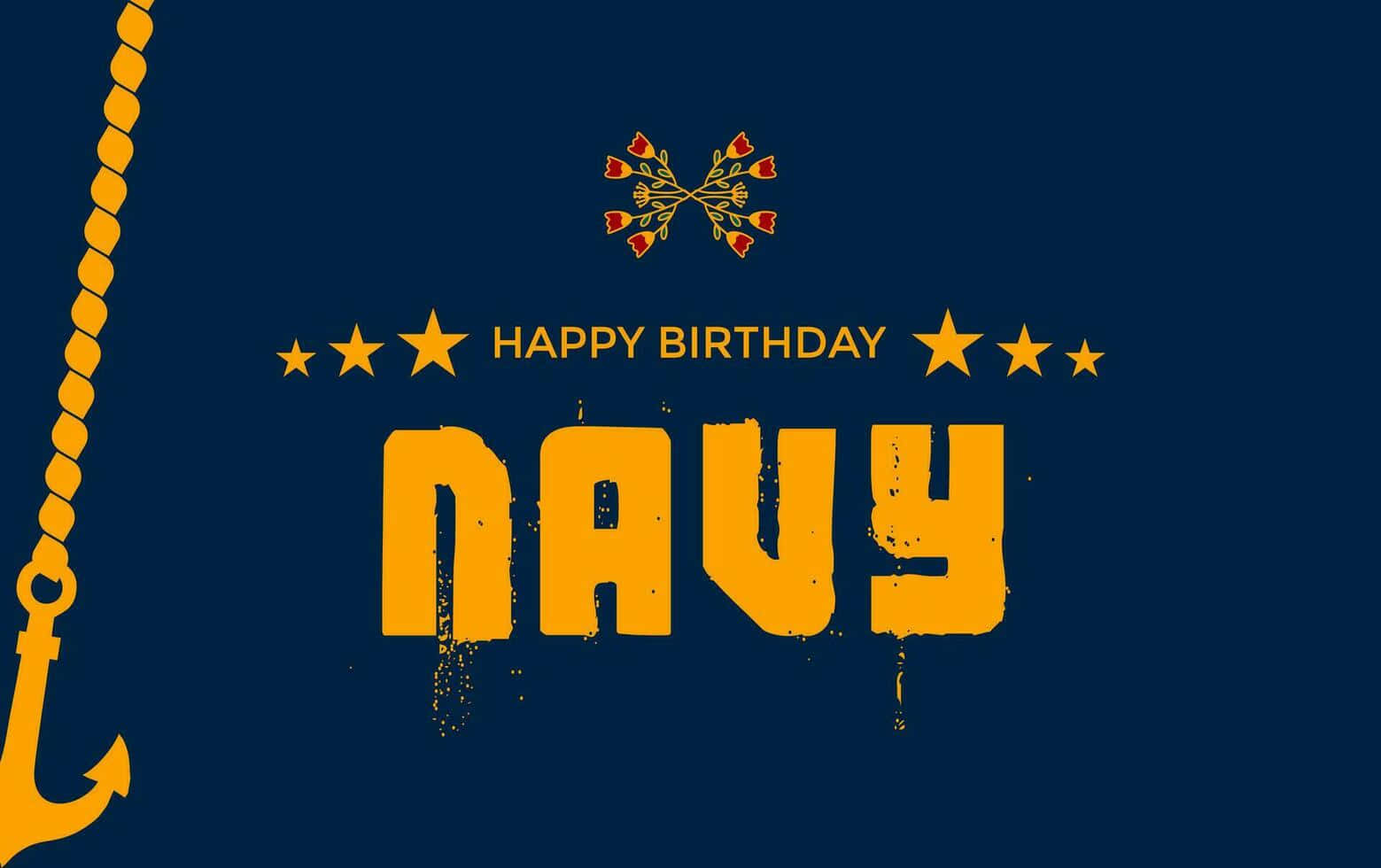 Navy Birthday Celebration Graphic Wallpaper