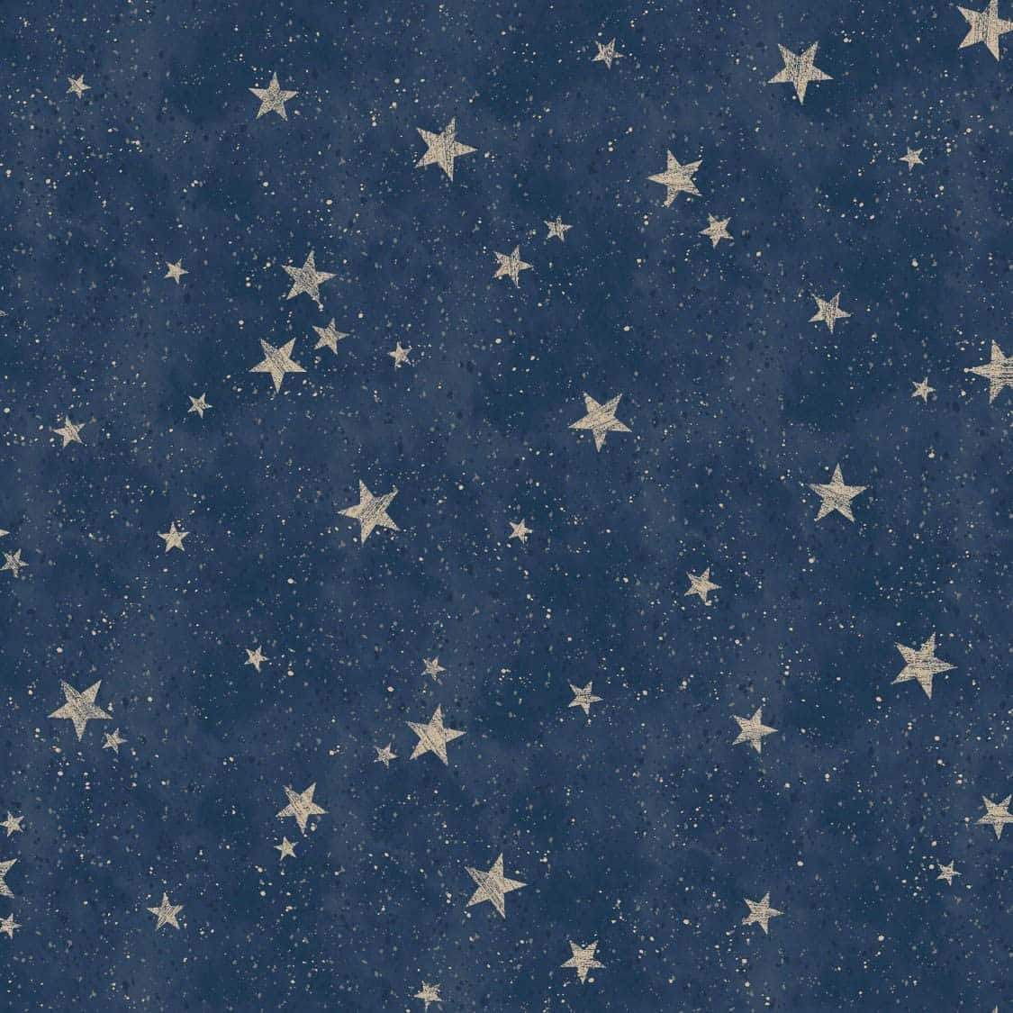 Navy Gold Starry Pattern Wallpaper